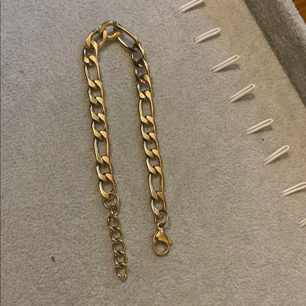 18 k Gold belated steel waterproof Chain Bracelet
